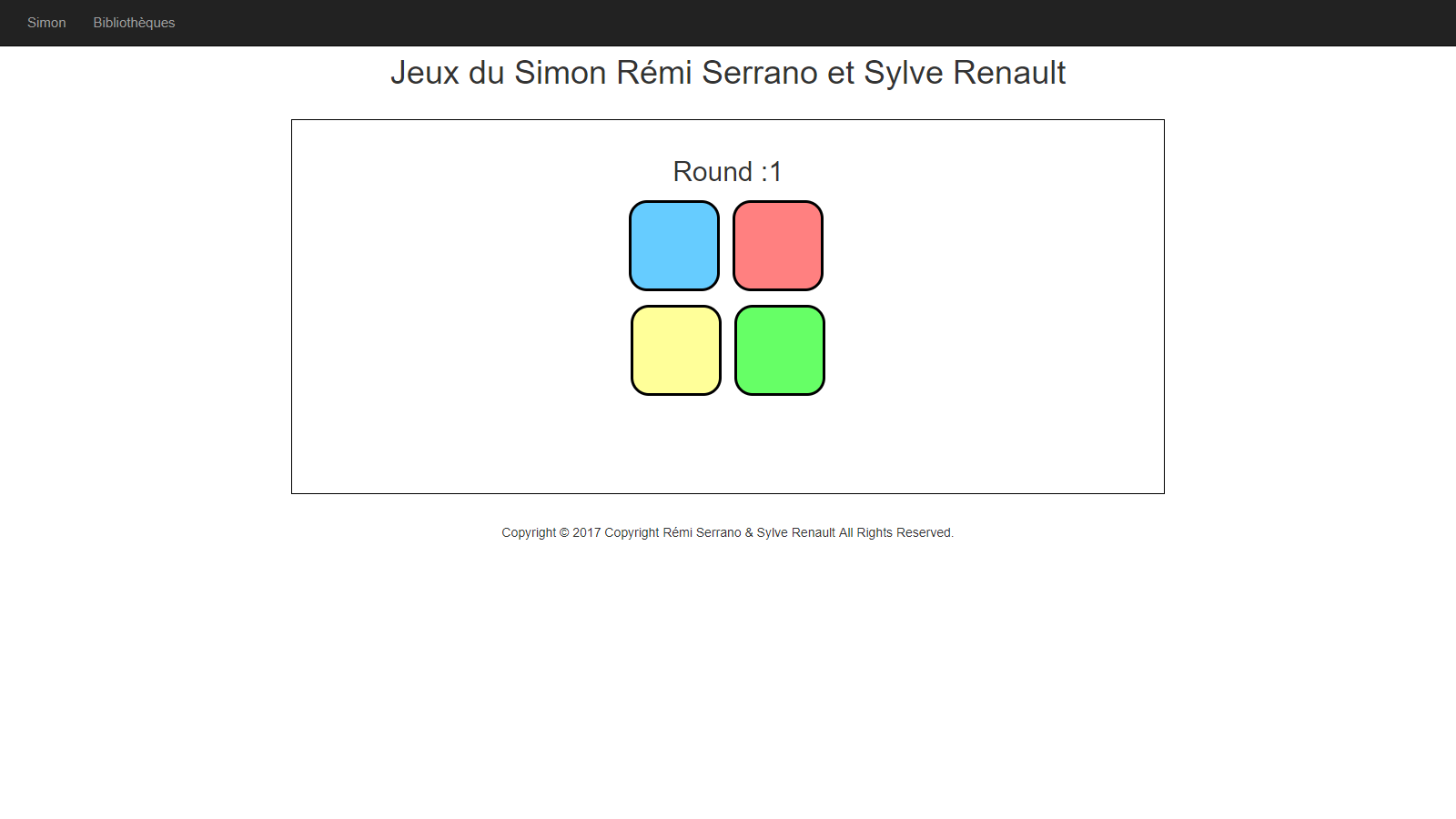 Projet Jeu du Simon